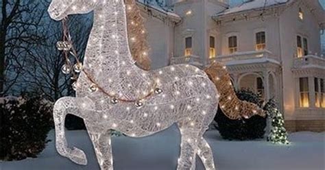 Outdoor Lighted Horse And Sleigh - Outdoor Lighting Ideas