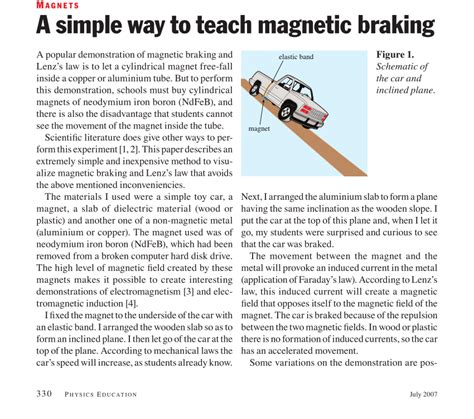 (PDF) INDUCTION: A simple demonstration of Lenz's law