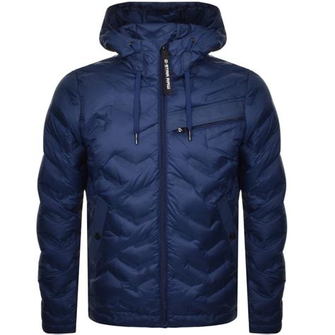 G-Star RAW Synthetic Raw Attacc Hooded Down Jacket in Blue for Men - Lyst