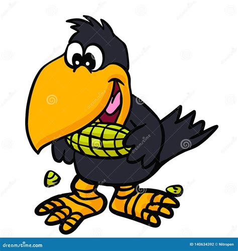 Funny Crow Cartoon Expressions Set Vector Illustration | CartoonDealer ...