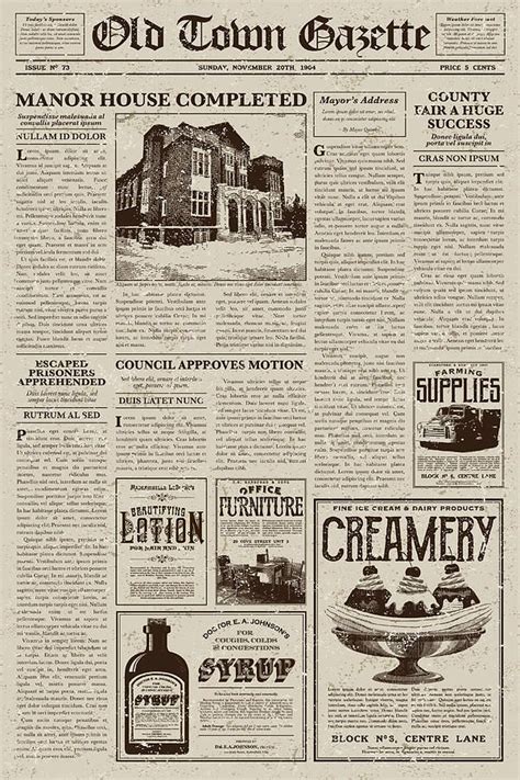 Vintage Newspaper Template