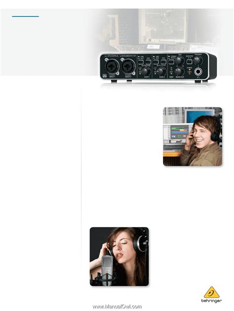 Behringer UMC204HD | Product Information