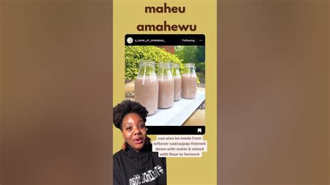 Maheu/ Amahewu are a well known #fermented nutritious drink that many ...