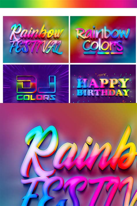 Rainbow Colors Photoshop Text Effect – MasterBundles