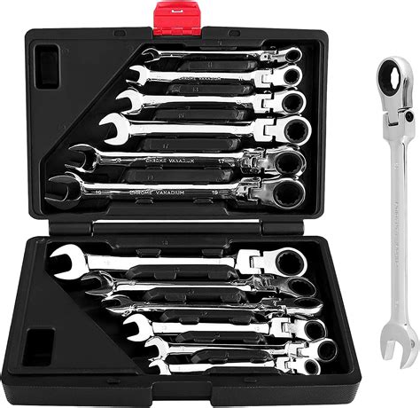 12pcs Ratchet Spanner Set Ratchet Wrench Flexible Spanner Set ...