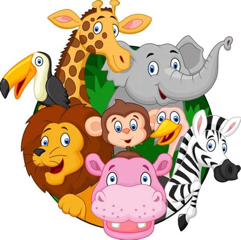 Animais do safari dos desenhos animados ... | Premium Vector #Freepik #vector #carater #desenho ...