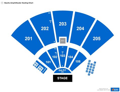 Ozarks Amphitheater Seating Chart - RateYourSeats.com