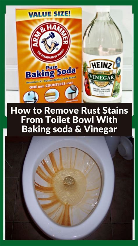 How to remove rust stains from the toilet bowl with vinegar and baking ...