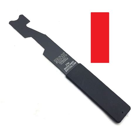 Black Firefighter Shove Knife Tool with Red Cover