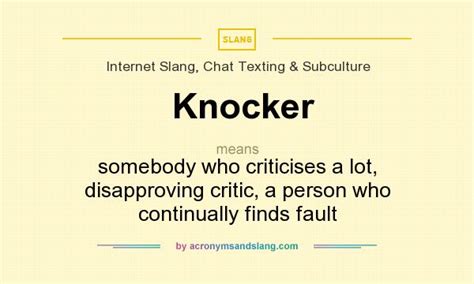 What does Knocker mean? - Definition of Knocker - Knocker stands for ...