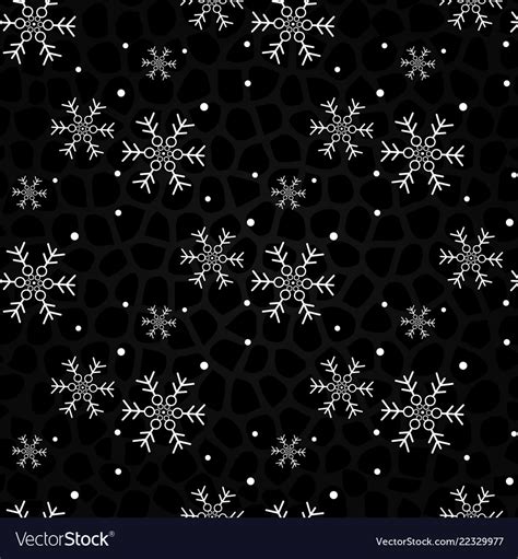 Snowflakes on a black background christmas Vector Image