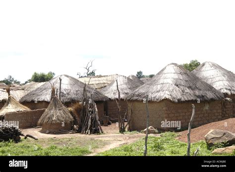 Traditional houses Ghana West Africa Stock Photo - Alamy