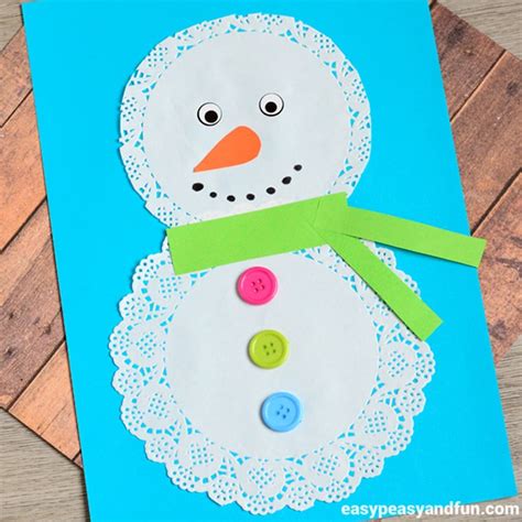 Doily Snowman Craft - Easy Peasy and Fun