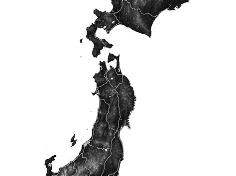 Japan Map Print, Topographic Japan Wall Art Poster Maps, Tokyo — Maps As Art