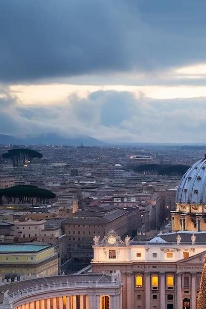 Premium AI Image | aerial view of st peters basilica and st