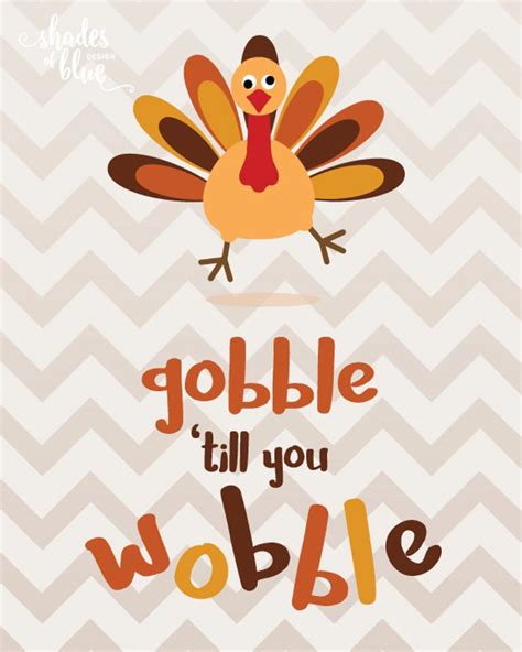 Gobble Till You Wobble Thanksgiving Printable - Etsy