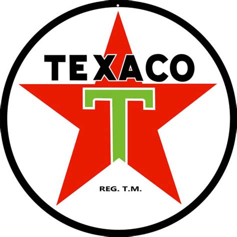 Vintage Style Nostalgic Texaco Star 1936 Logo Oil Gasoline Garage ...