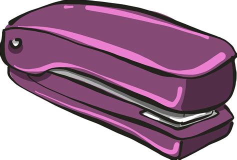 Purple stapler, illustration, vector on white background. 13847087 ...