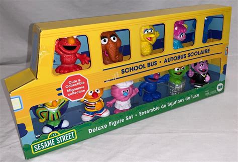 Sesame Street School Bus Deluxe Figure Set - 11 Figures NEW | #4578601169