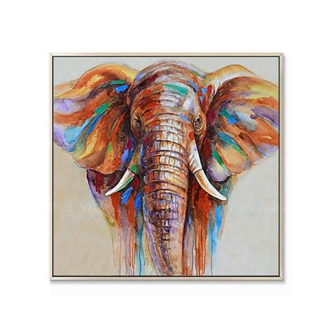 Elephant Painting Impressionist Elephant Extra Large Wall Art - Etsy ...