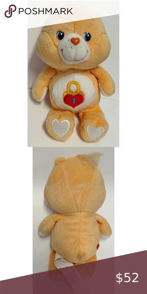 Care Bears Plush 8" Peach Secret Lock Heart Animal | Care bears plush ...