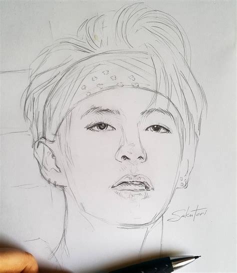 Bts Sketches Easy / Bts drawing drawings anime easy jimin fanart ...