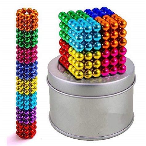 Kids Round Magnetic Stainless Steel Solid Balls , 216 Pcs (Multicolor ...