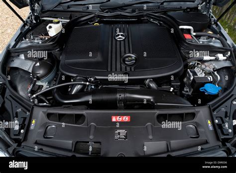 Mercedes Benz C250 AMG Sport engine 2013 Stock Photo - Alamy