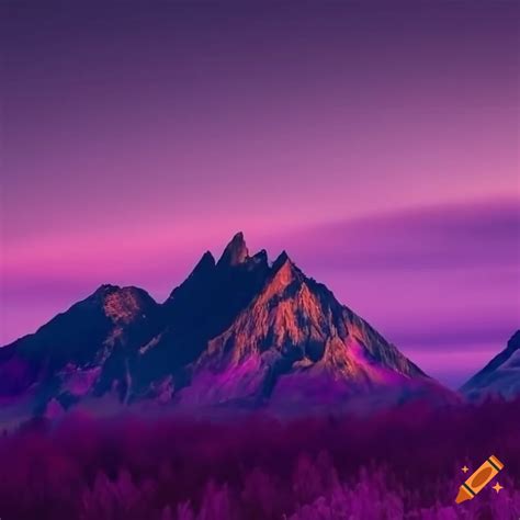 Wallpaper of purple mountains