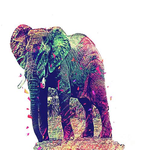 Abstract Elephant Digital Art by Trindira A