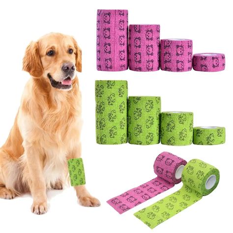 Pet Bandage Self Adhesive Bandages Dog Wound Wrap Band For Pet Horse Dog Cat Animal Wound Non ...