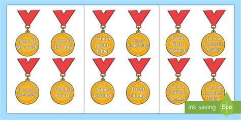 Classroom Award Medals | Editable Medals for Kids - Twinkl