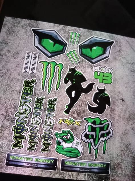 Monster Energy Stickers, Motorcycles, Motorcycle Accessories on Carousell