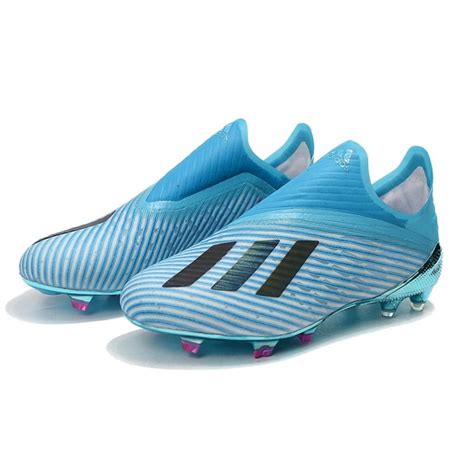 adidas X 19+ FG Soccer Cleats Bright Cyan Black