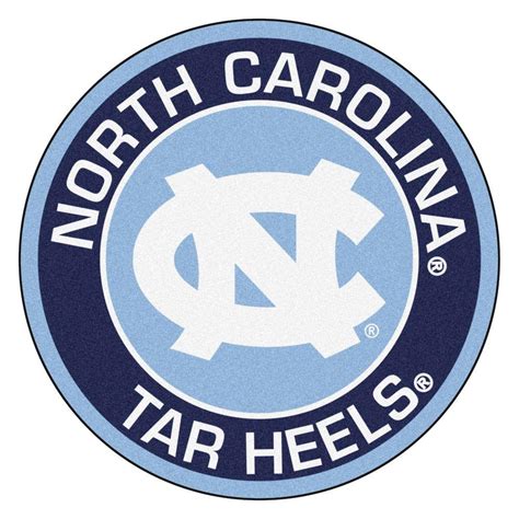 Ncaa University of North Carolina Chapel Hill Navy (Blue) 2 ft. 3 in. x 2 ft. 3 in. Round Accent ...