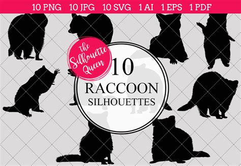 Raccoon Silhouette Vector at Vectorified.com | Collection of Raccoon Silhouette Vector free for ...