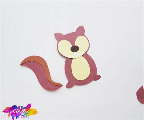 Adorable Paper Squirrel Craft * Color Me Crafty