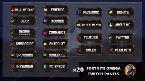 Fortnite Omega - Twitch Panels by LoL-Overlay on DeviantArt