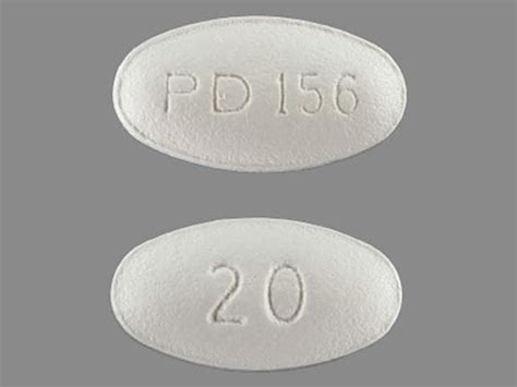 PD 156 20 Pill White Oval 12mm - Pill Identifier