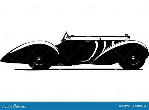 Classic Car Silhouette Royalty Free Stock Photography - Image: 8519847