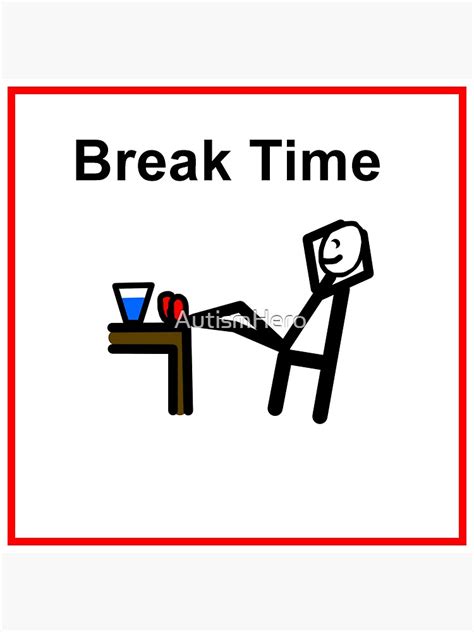 "Autism pec card - break time" Sticker for Sale by AutismHero | Redbubble