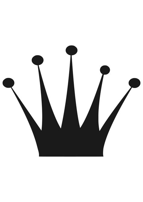 Queen Crown Black Silhouette - free svg file for members - SVG Heart