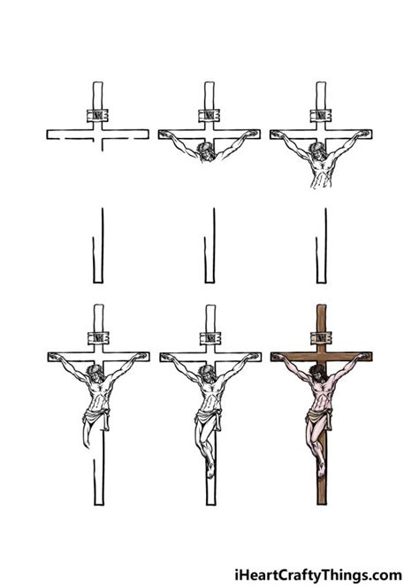 Jesus On The Cross Drawing - How To Draw Jesus On The Cross Step By Step