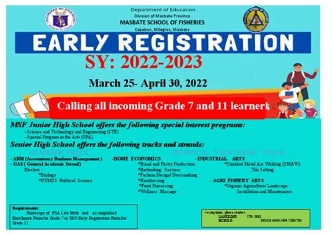 early registration tarpaulin | PDF