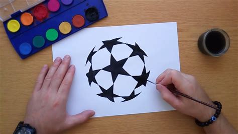 How to draw the UEFA Champions League logo - YouTube