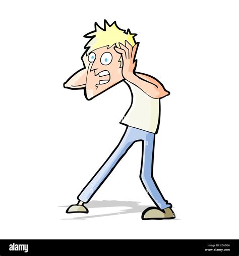 cartoon man panicking Stock Vector Image & Art - Alamy