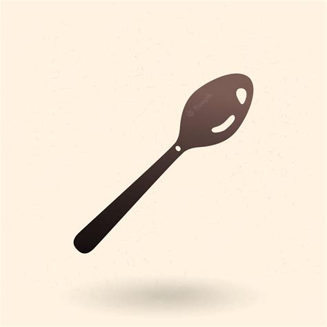 Premium Vector | Vector black silhouette icon single spoon