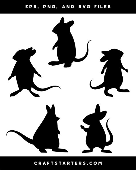 Cartoon Rat Silhouette Clip Art