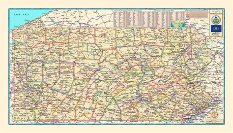 Pennsylvania Counties Wall Map by Compart Maps - MapSales