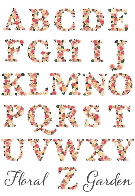 Printable Floral Alphabet Letters – NBKomputer